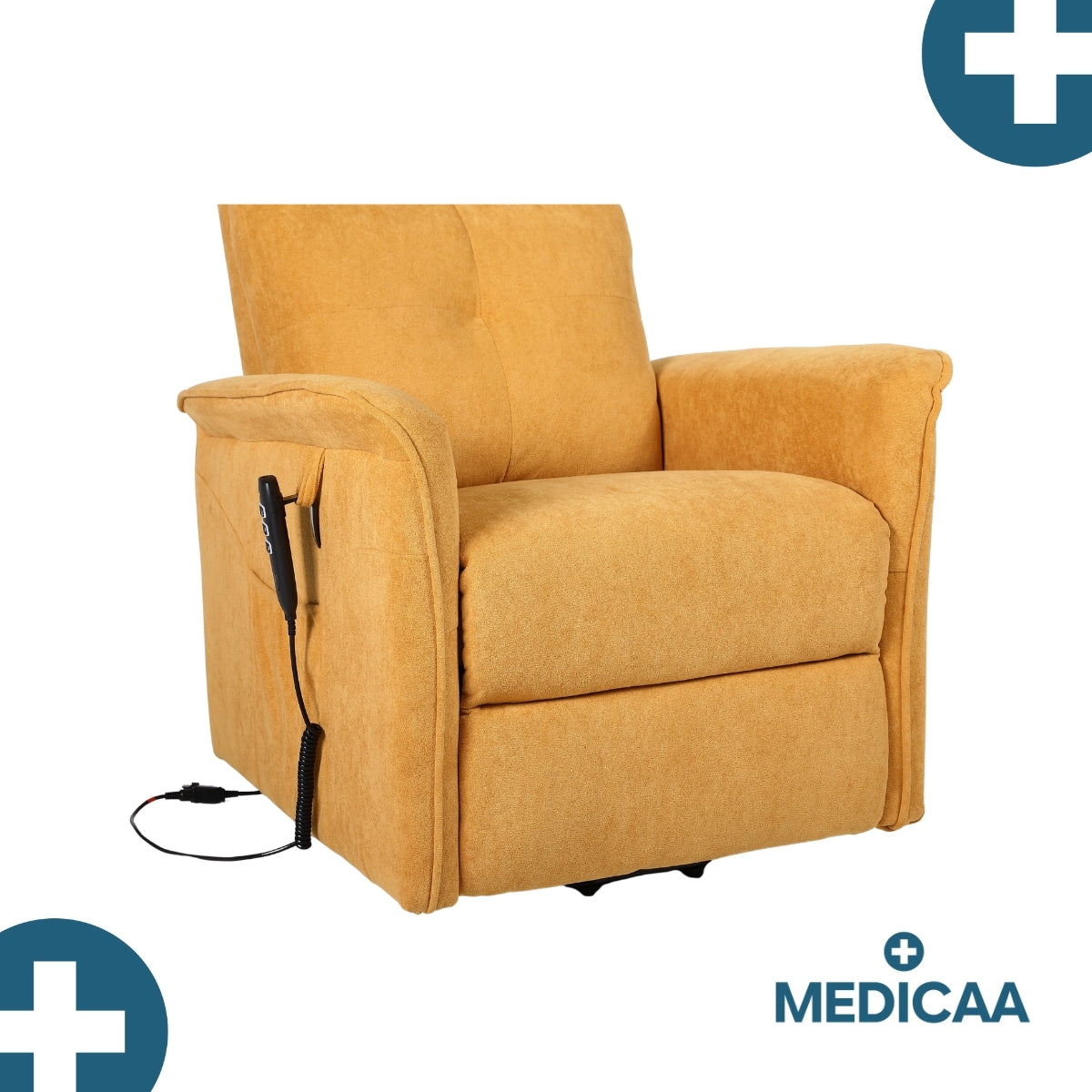 Fauteuil Releveur Premium - 3 Moteurs - Jaune - Modèle Eugène - Tranquille Émile