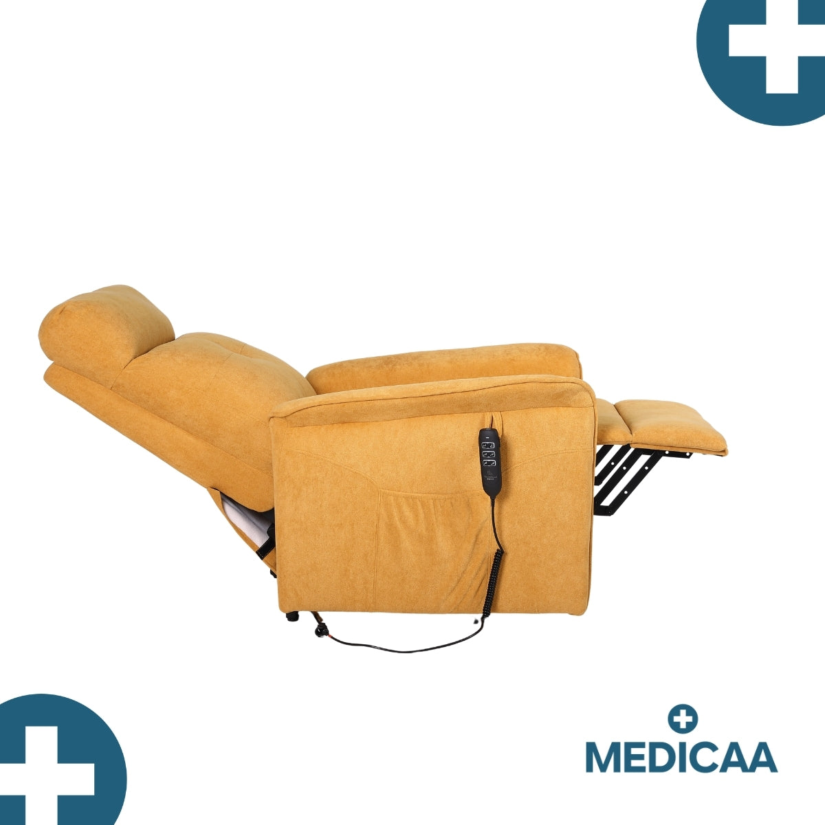 Fauteuil Releveur Premium - 1 Moteur - Jaune - Modèle Anatole - Tranquille Émile