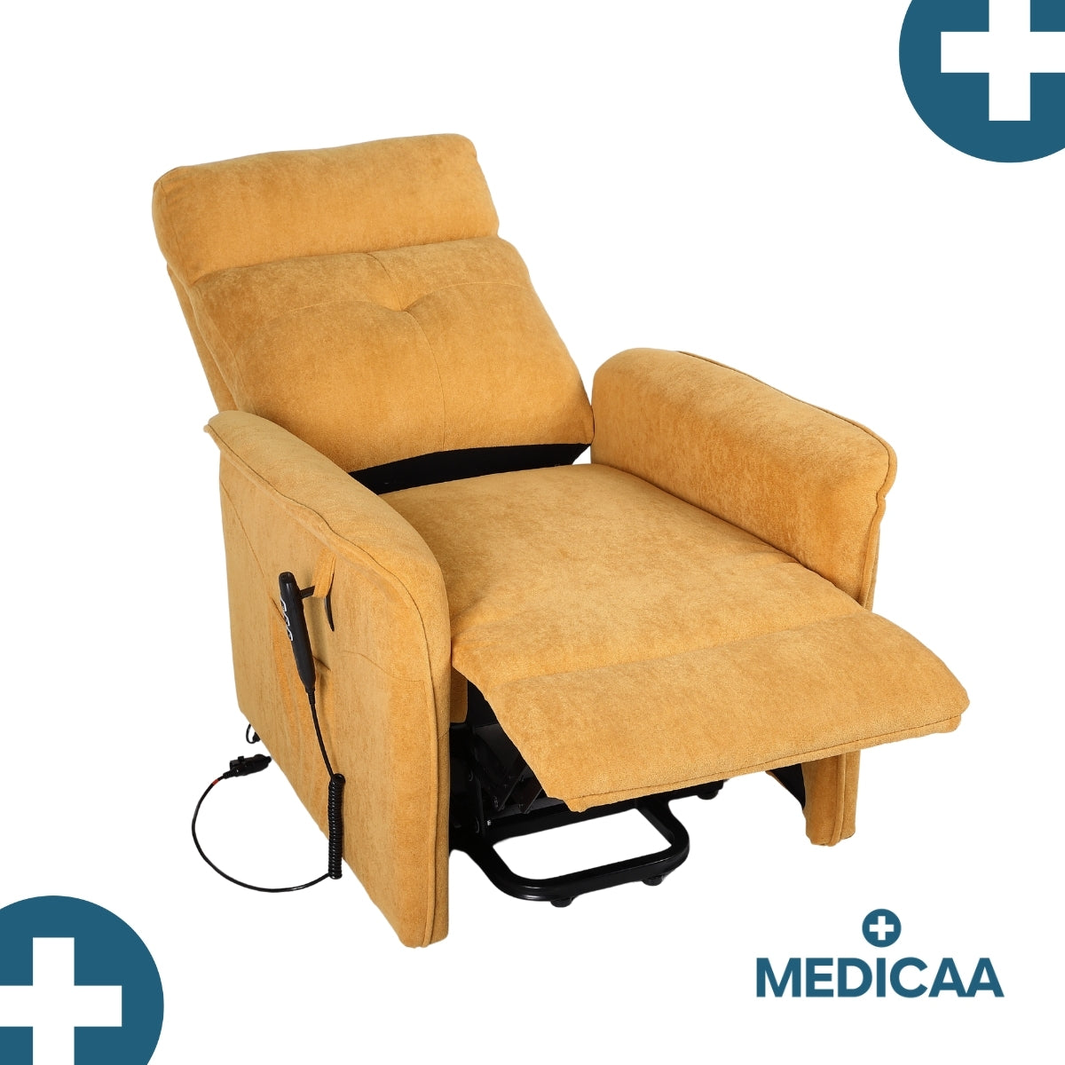 Fauteuil Releveur Premium - 1 Moteur - Jaune - Modèle Anatole - Tranquille Émile