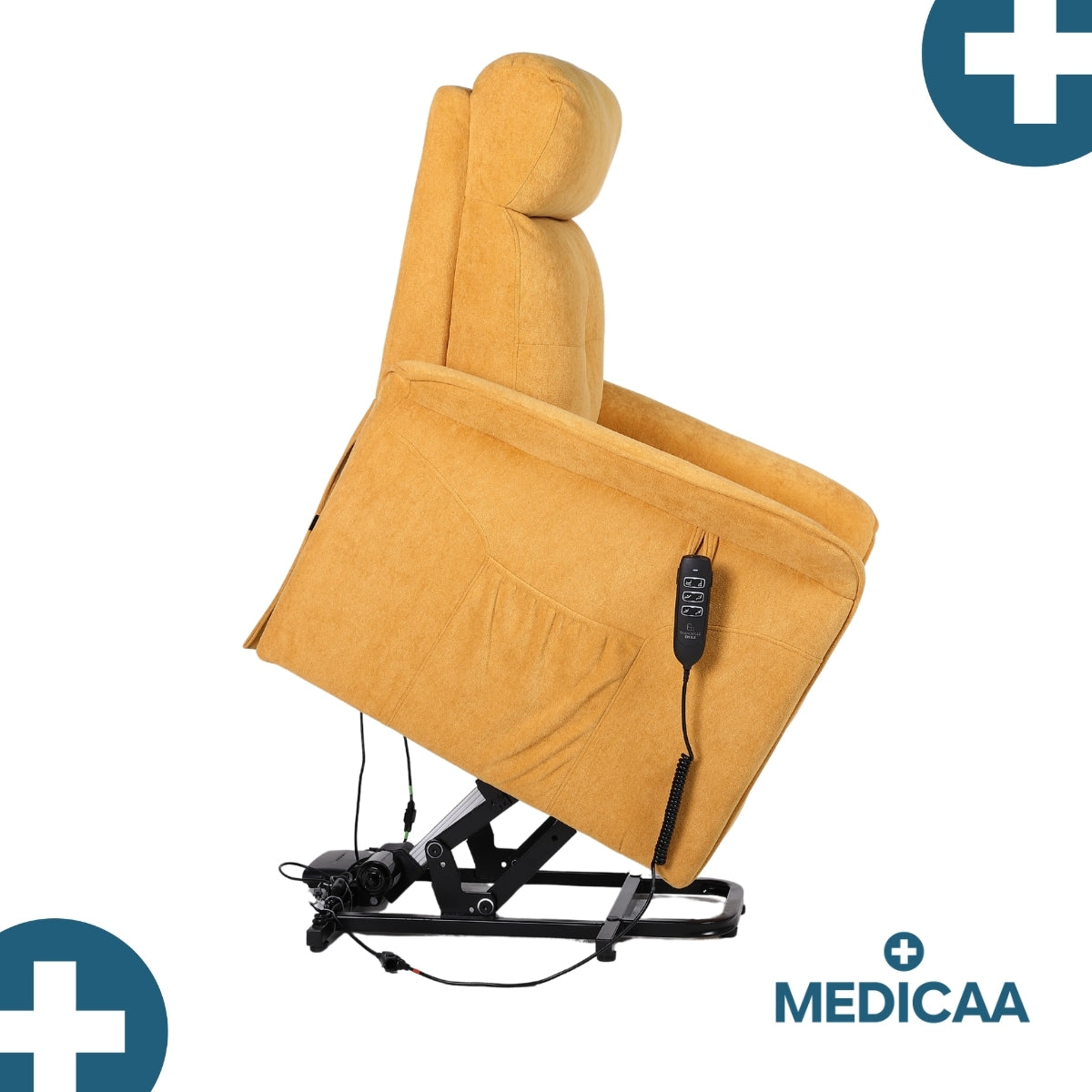 Fauteuil Releveur Premium - 1 Moteur - Jaune - Modèle Anatole - Tranquille Émile