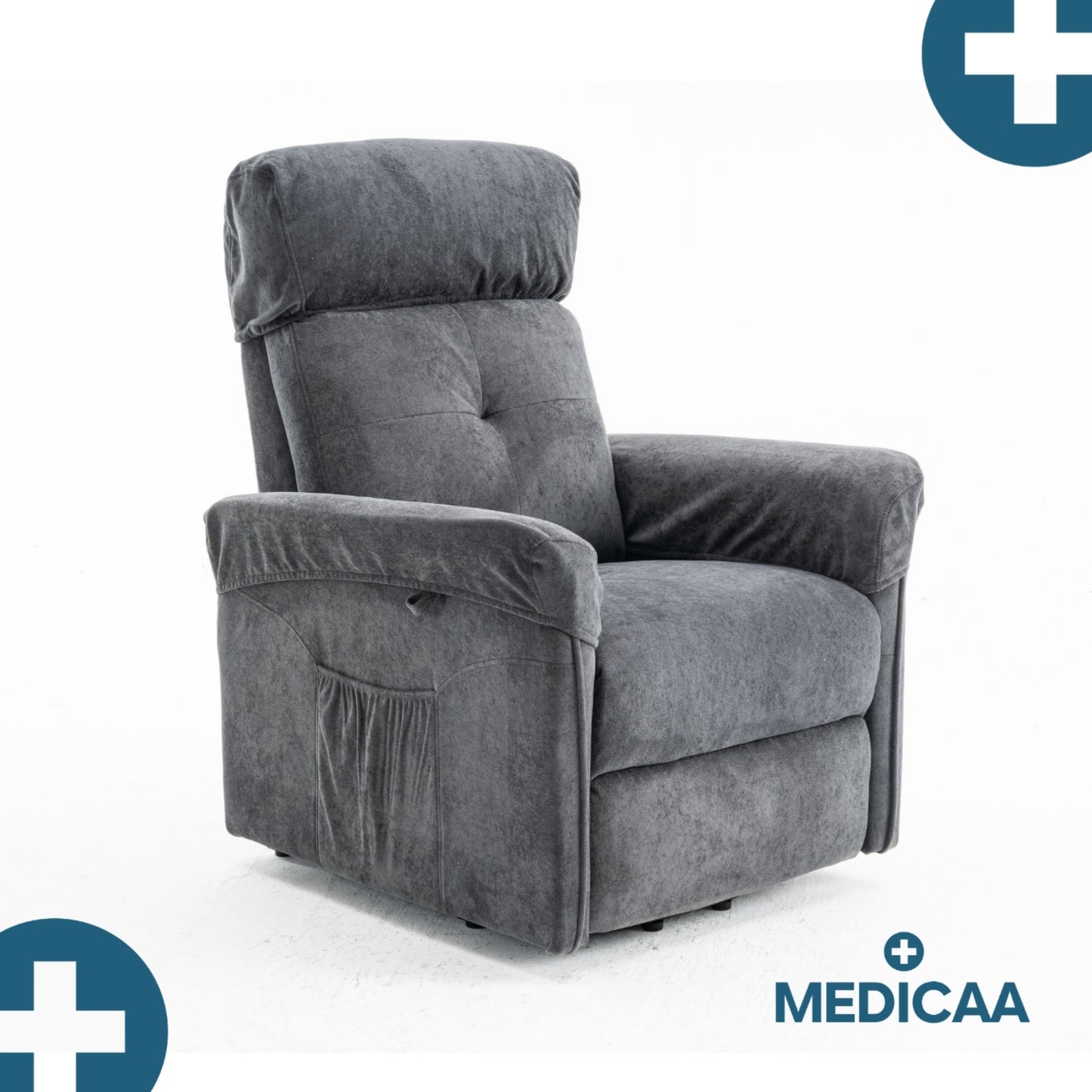 Medicaa fauteuil releveur 3 moteurs premium modele Eugene coloris Anthracite de marque Tranquille Emile