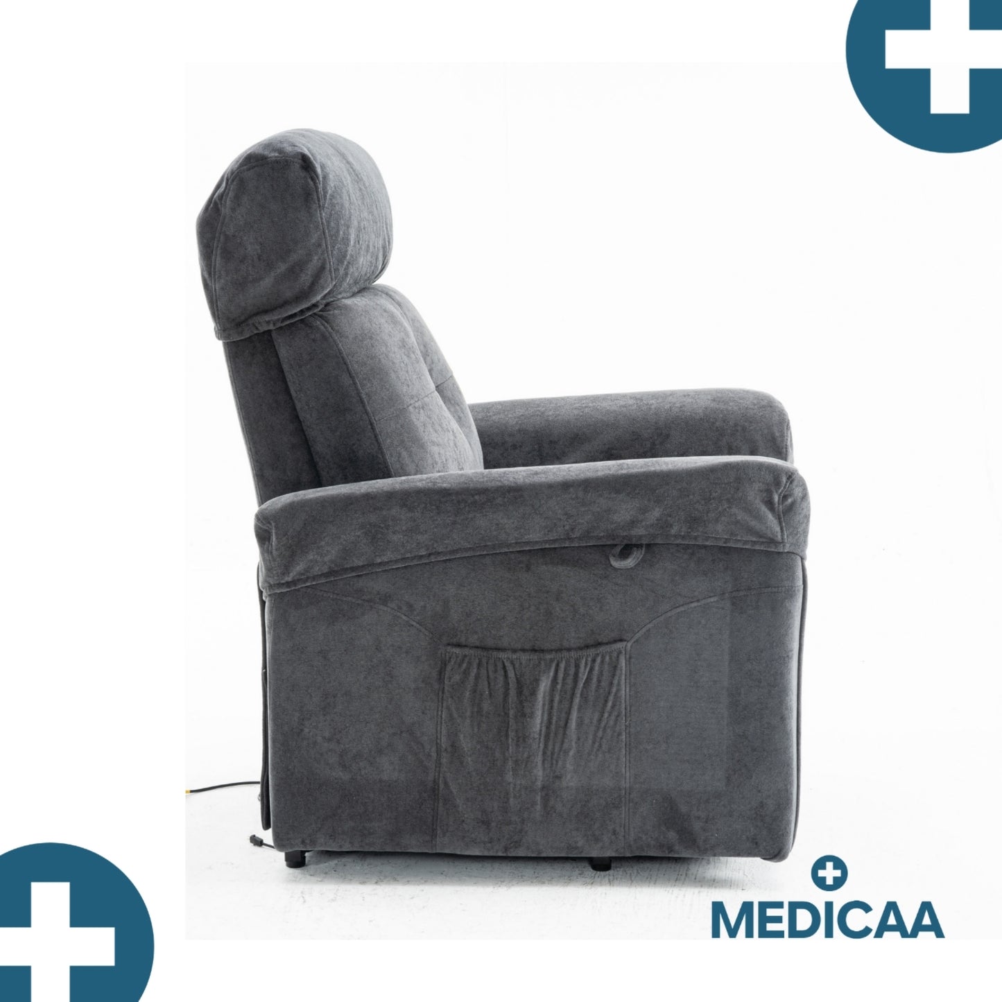 Medicaa fauteuil releveur 3 moteurs premium modele Eugene coloris Anthracite de marque Tranquille Emile
