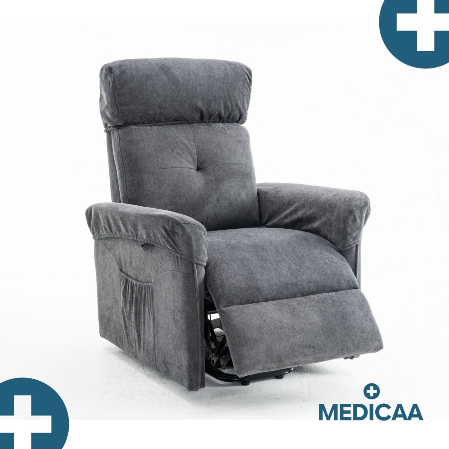 Medicaa fauteuil releveur 3 moteurs premium modele Eugene coloris Anthracite de marque Tranquille Emile