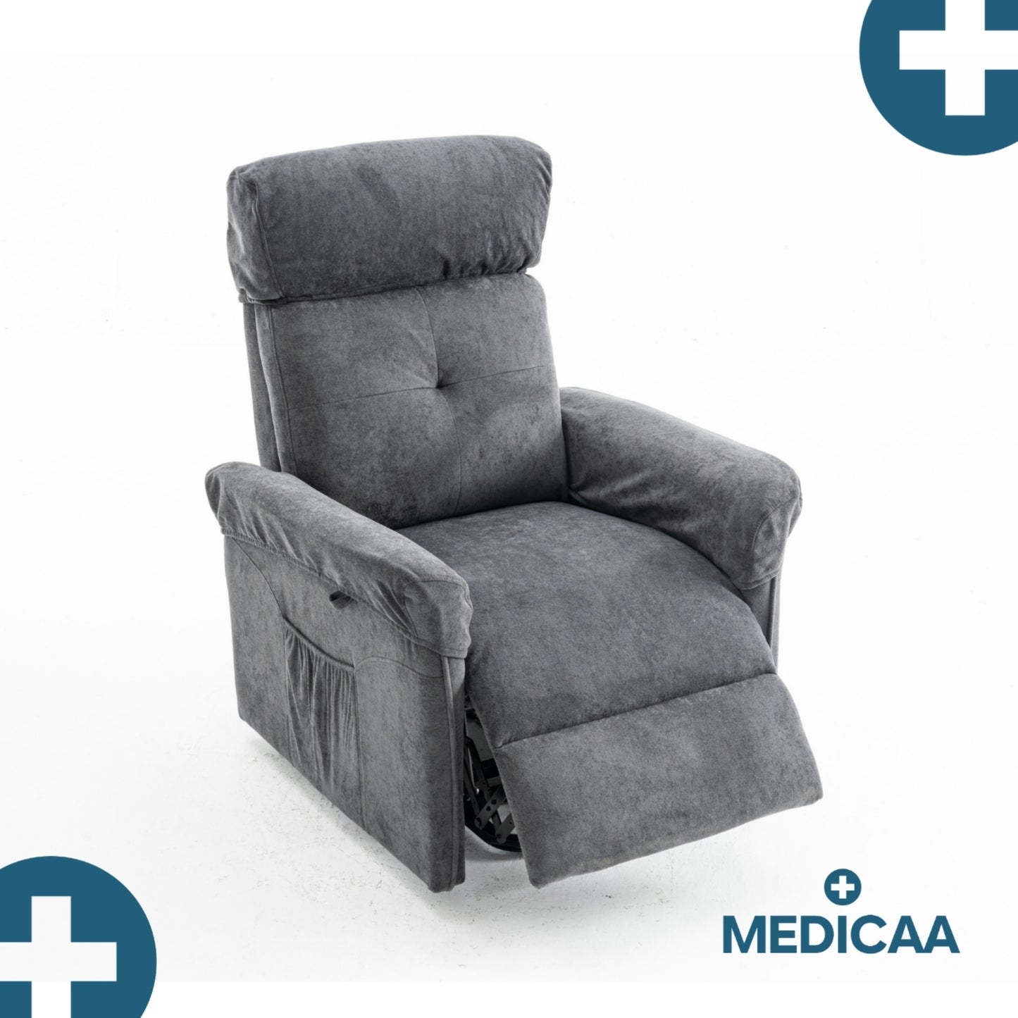 Medicaa fauteuil releveur 3 moteurs premium modele Eugene coloris Anthracite de marque Tranquille Emile