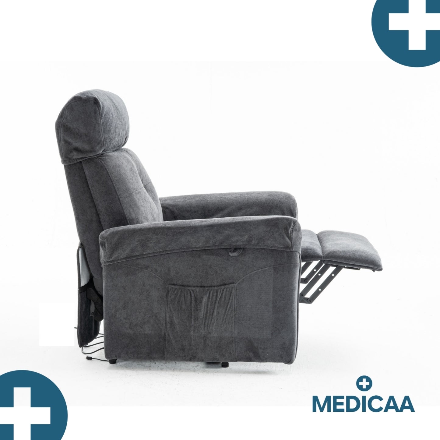 Medicaa fauteuil releveur 3 moteurs premium modele Eugene coloris Anthracite de marque Tranquille Emile
