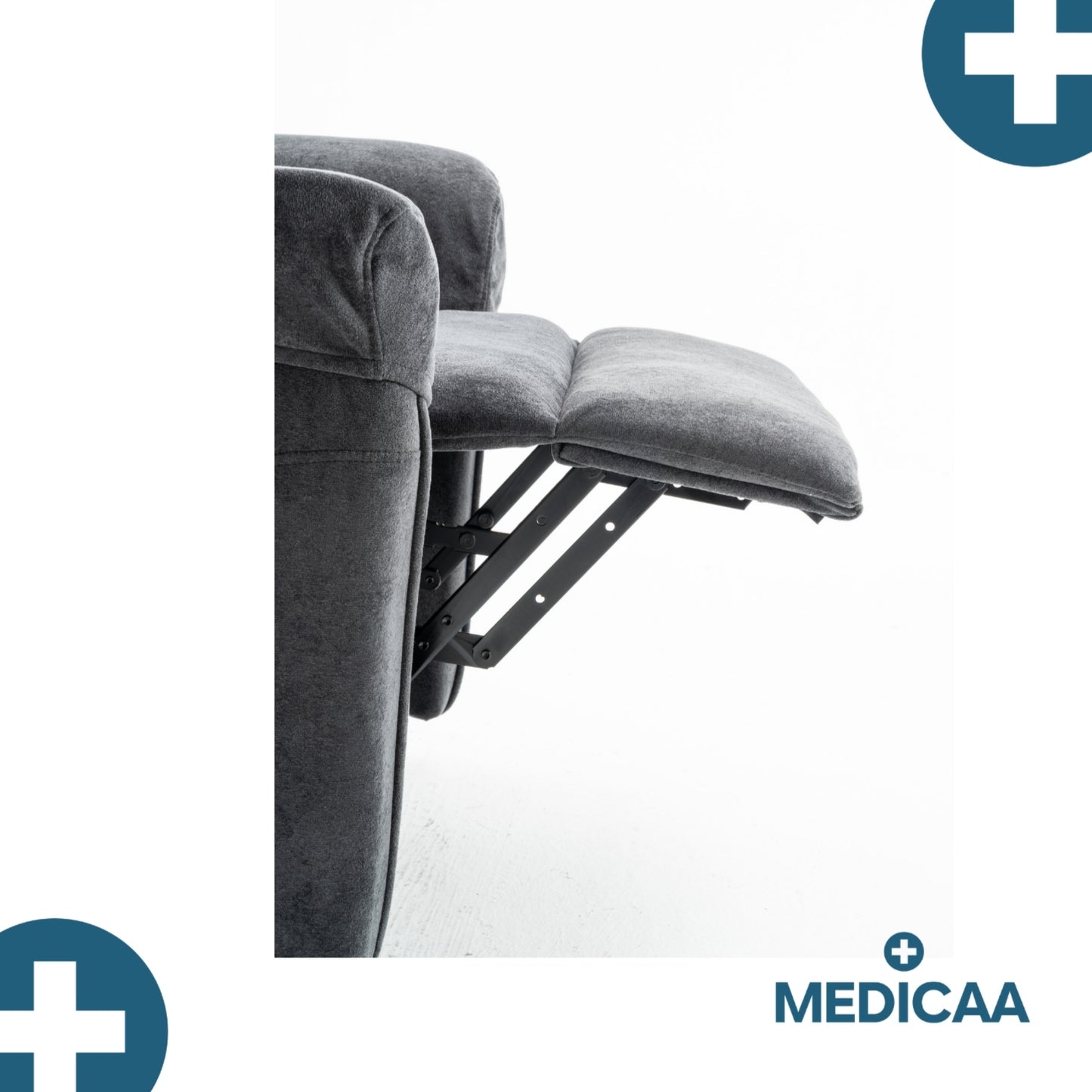 Medicaa fauteuil releveur 3 moteurs premium modele Eugene coloris Anthracite de marque Tranquille Emile