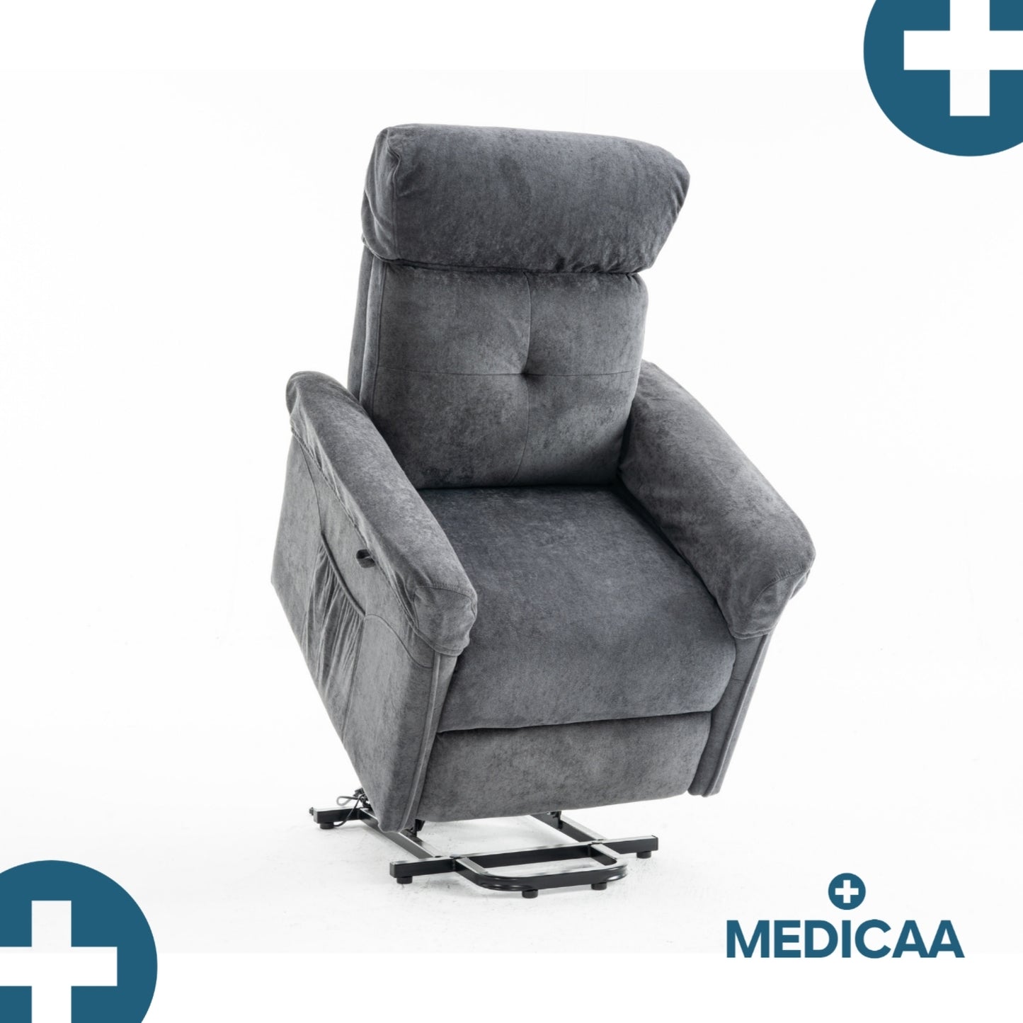 Medicaa fauteuil releveur 3 moteurs premium modele Eugene coloris Anthracite de marque Tranquille Emile