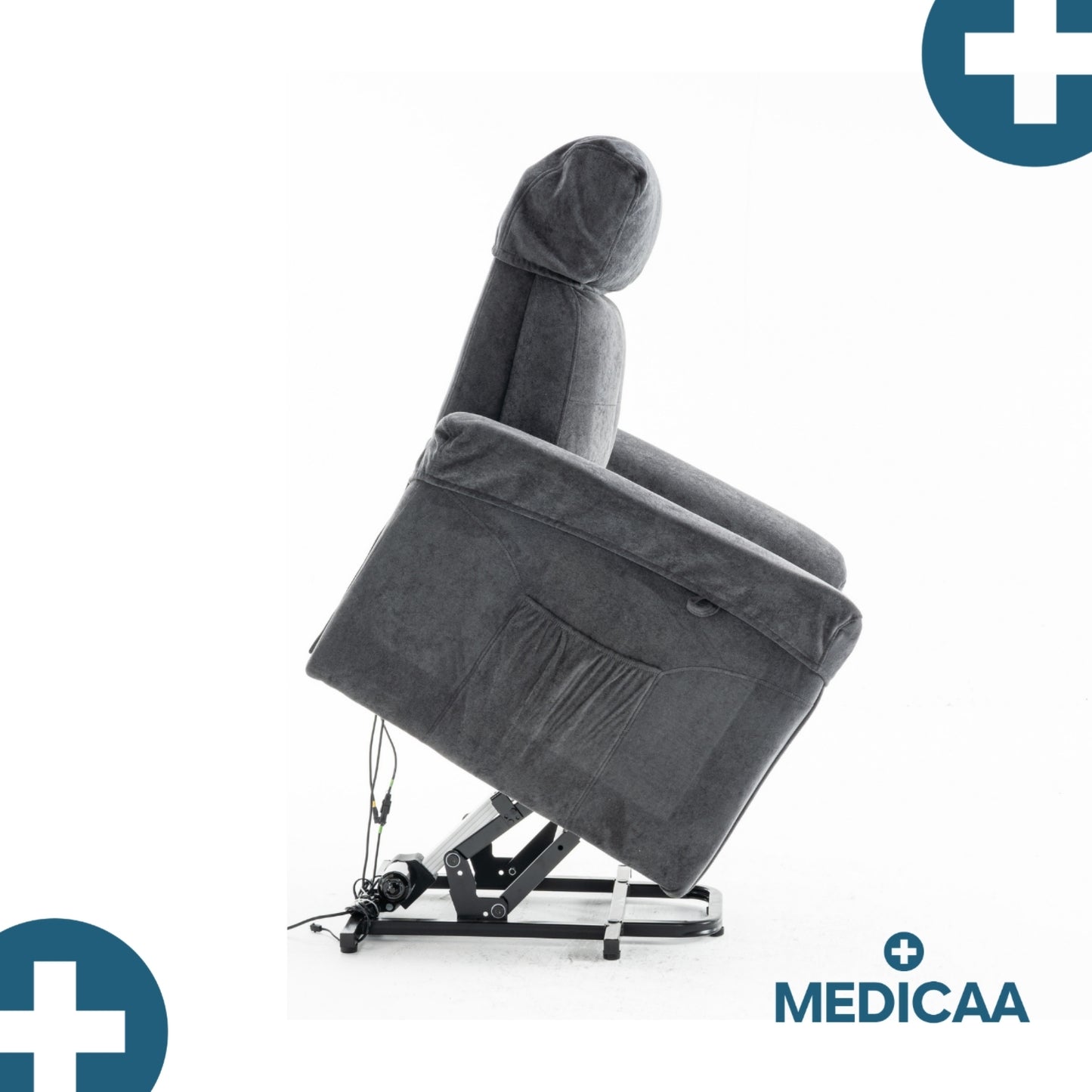 Medicaa fauteuil releveur 3 moteurs premium modele Eugene coloris Anthracite de marque Tranquille Emile