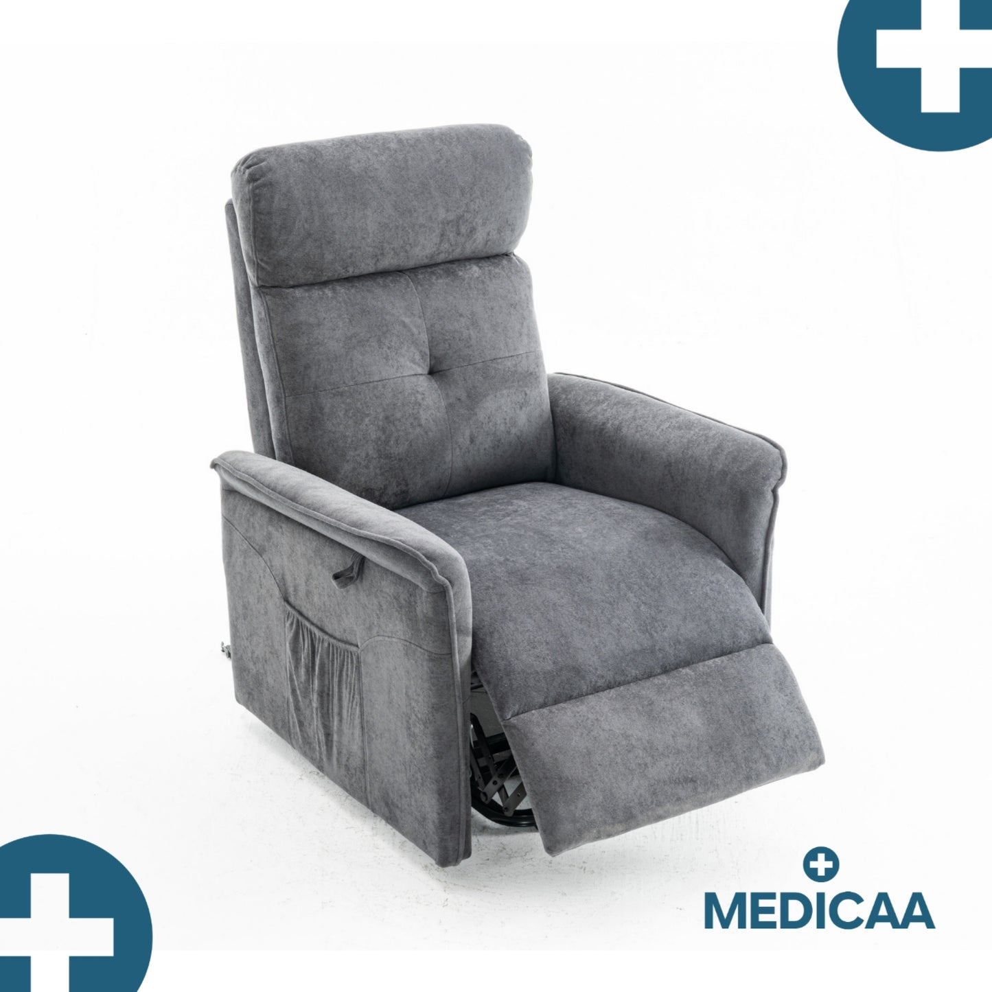 Medicaa fauteuil releveur 3 moteurs premium modele Eugene coloris Anthracite de marque Tranquille Emile