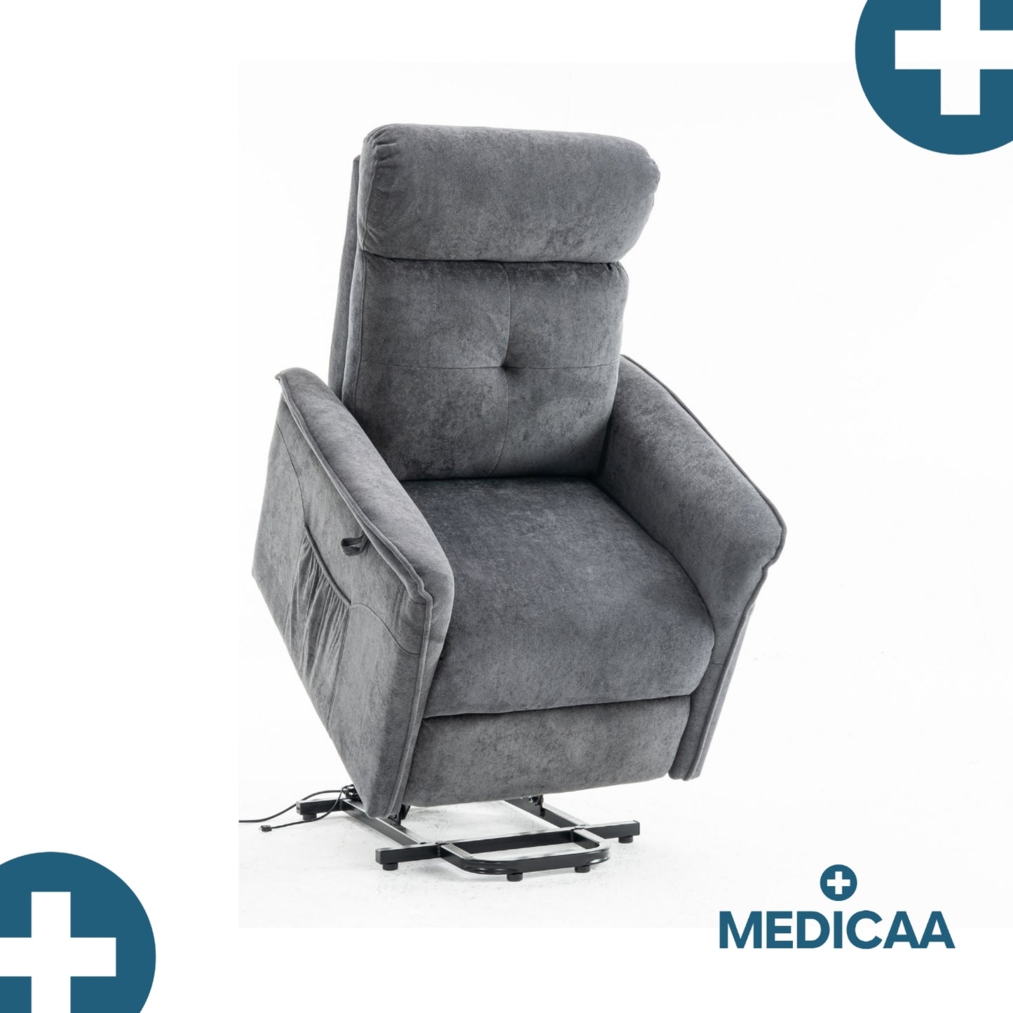 Medicaa fauteuil releveur 3 moteurs premium modele Eugene coloris Anthracite de marque Tranquille Emile