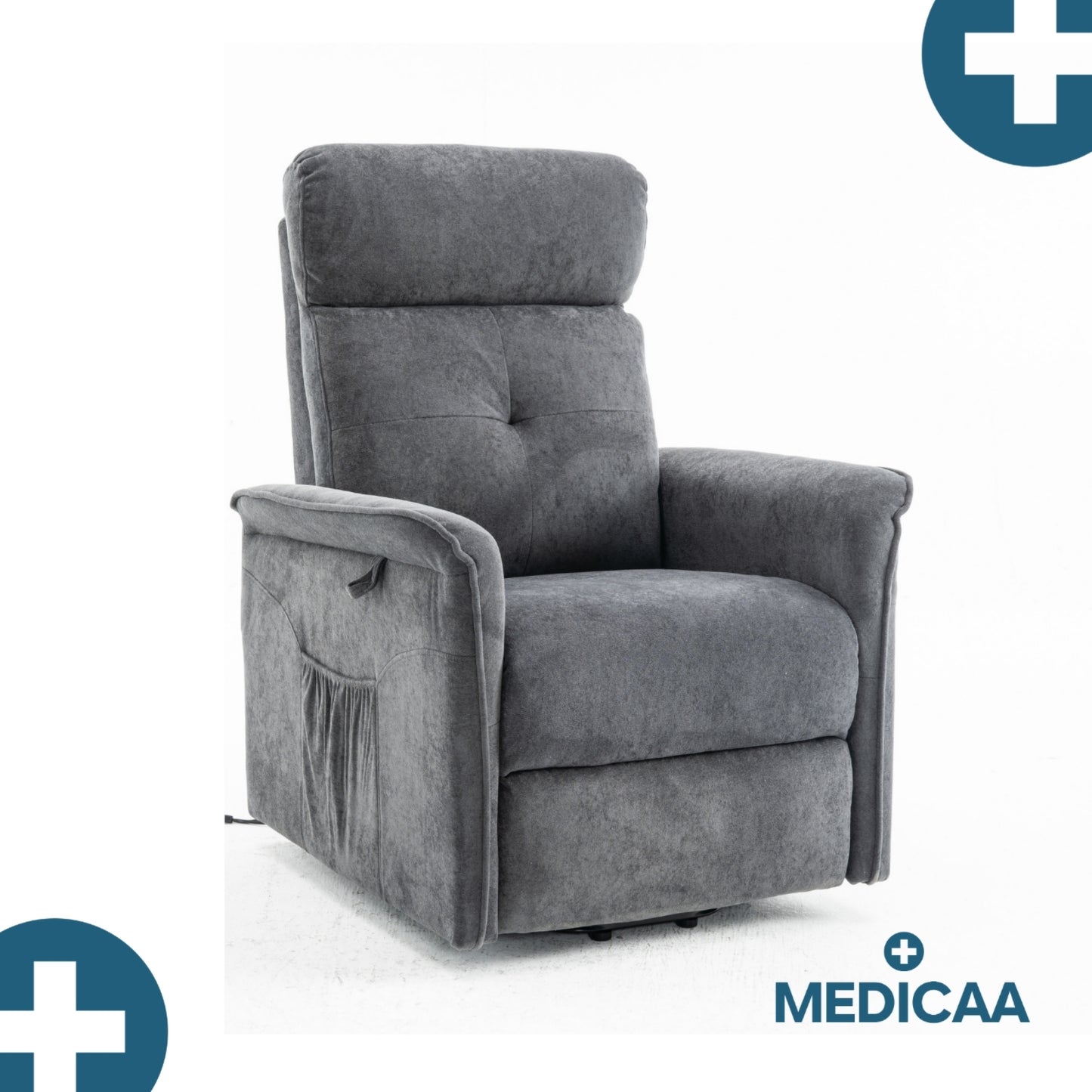 Medicaa fauteuil releveur 3 moteurs premium modele Eugene coloris Anthracite de marque Tranquille Emile