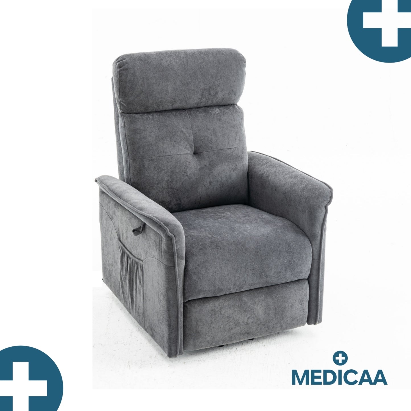 Medicaa fauteuil releveur 3 moteurs premium modele Eugene coloris Anthracite de marque Tranquille Emile