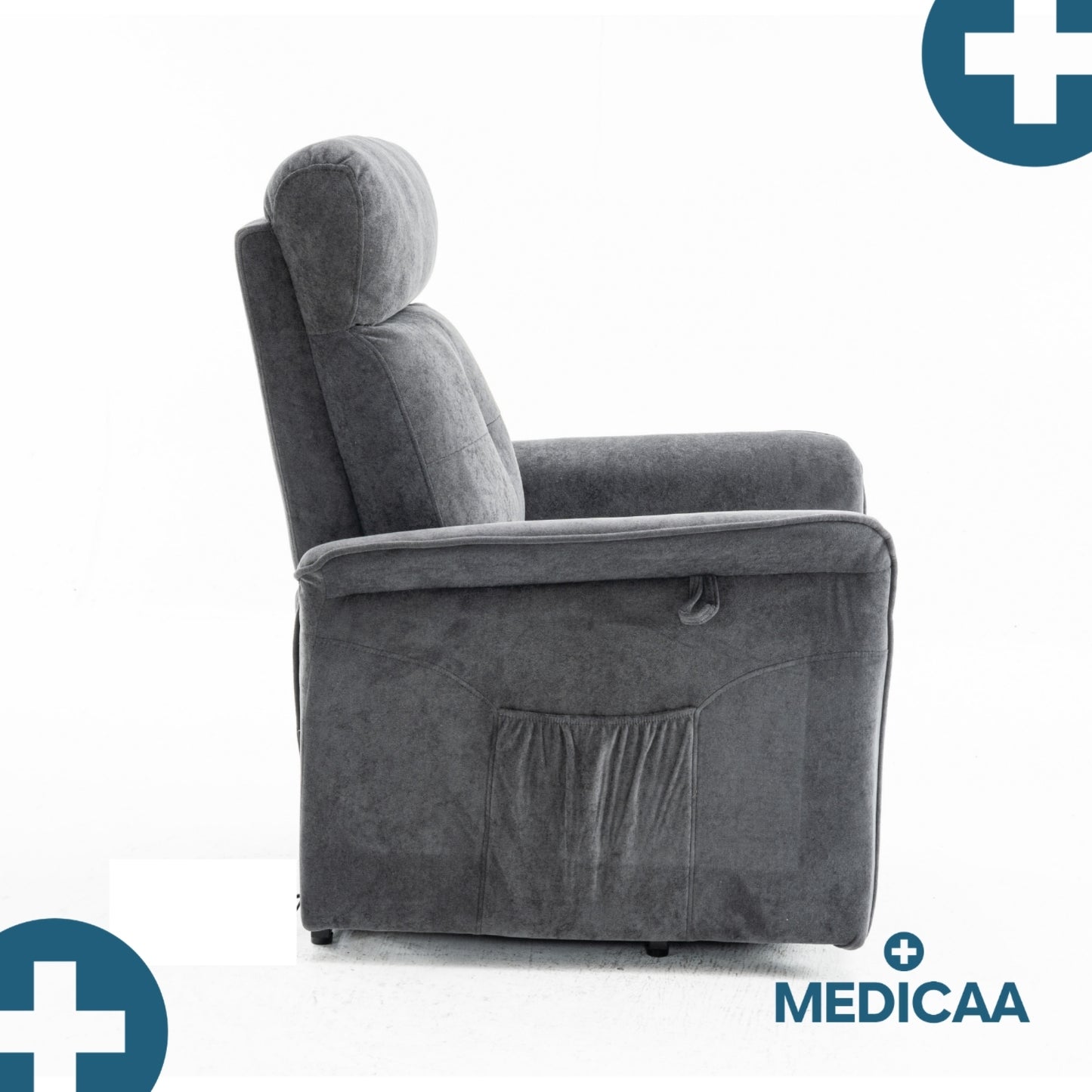 Medicaa fauteuil releveur 3 moteurs premium modele Eugene coloris Anthracite de marque Tranquille Emile