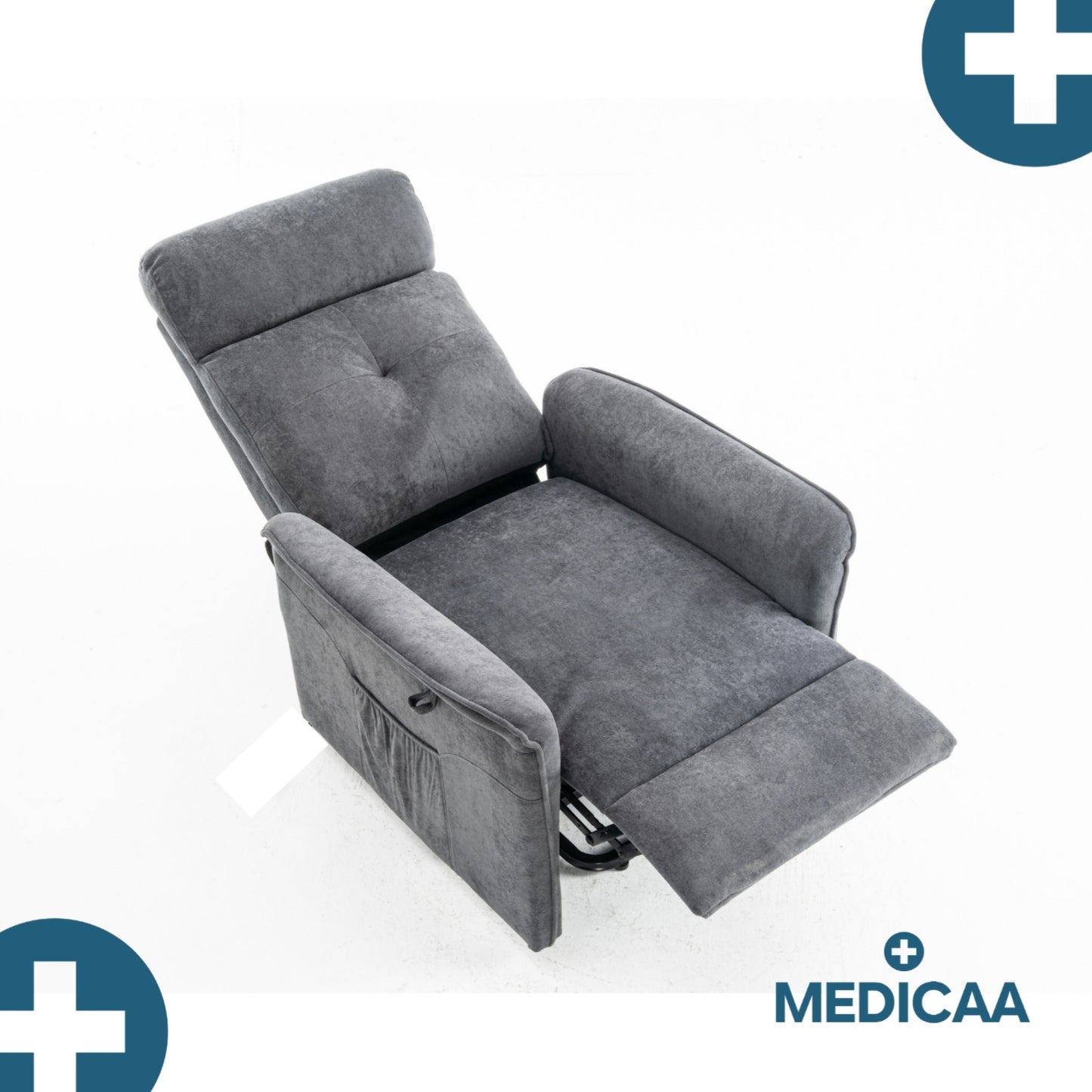 Medicaa fauteuil releveur 3 moteurs premium modele Eugene coloris Anthracite de marque Tranquille Emile