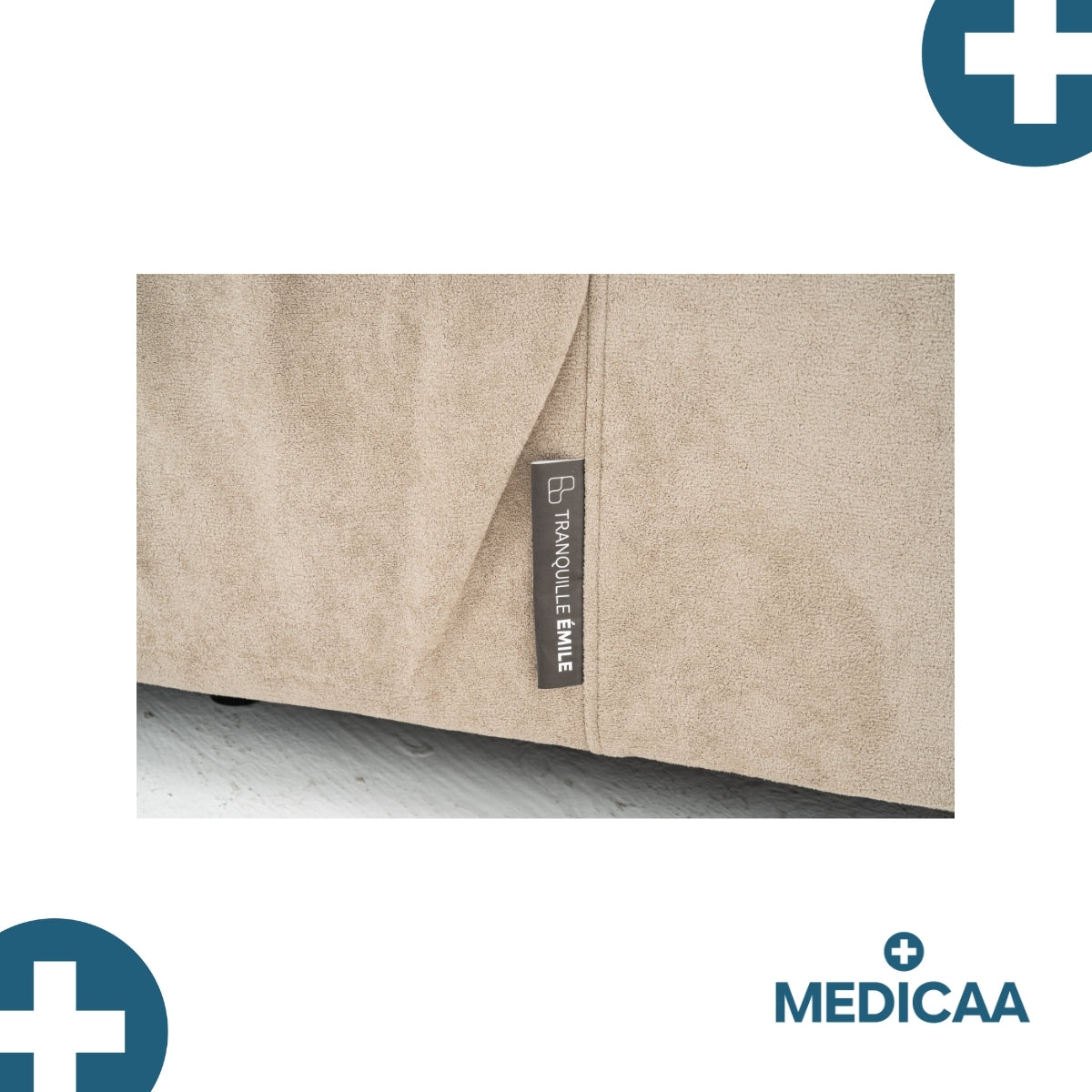 Medicaa fauteuil releveur 3 moteurs gamme premium modele eugene coloris beige marque tranquille emile