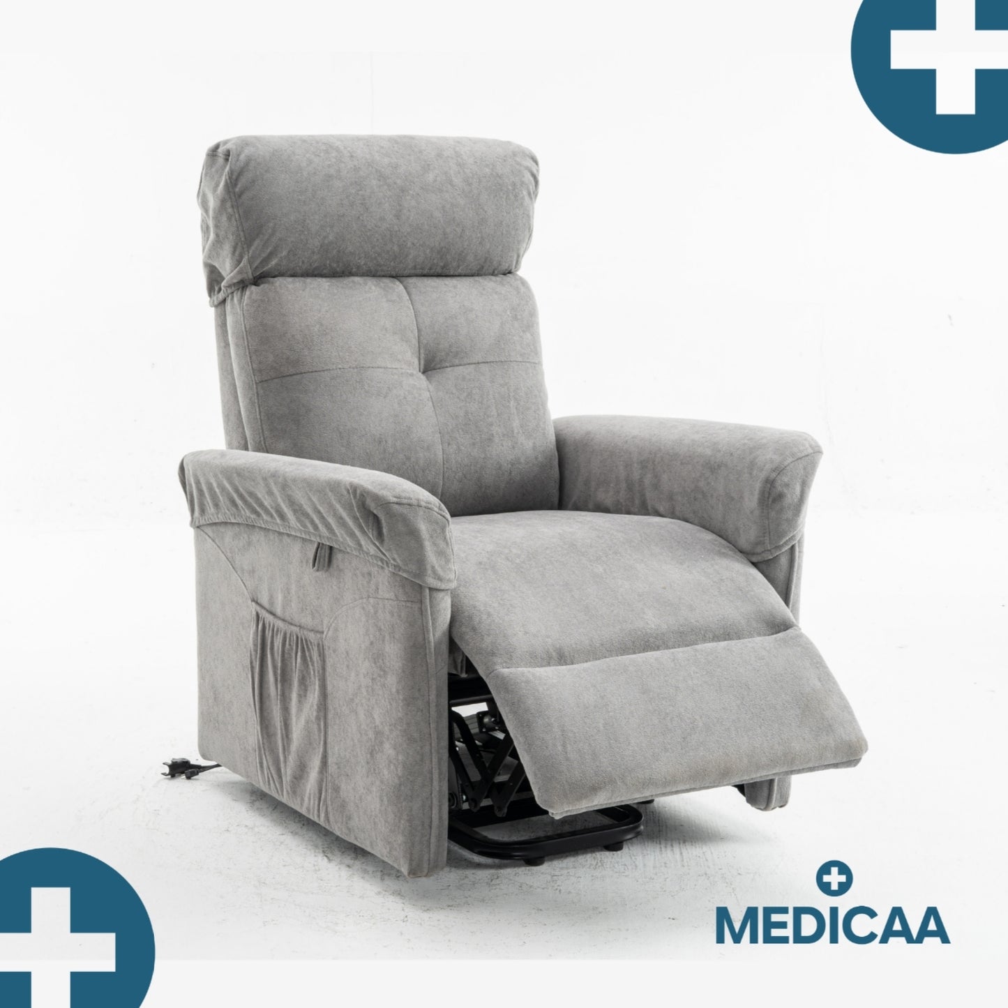 Fauteuil Releveur Premium - 3 Moteurs - Gris Foncé - Modèle Eugène - Tranquille Émile