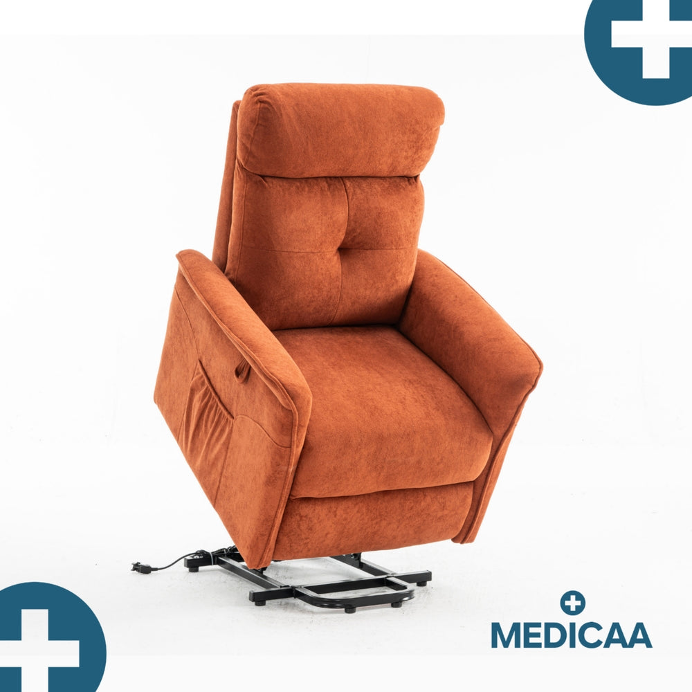 Fauteuil Releveur Premium - 3 Moteurs - Rouge - Modèle Eugène - Tranquille Émile