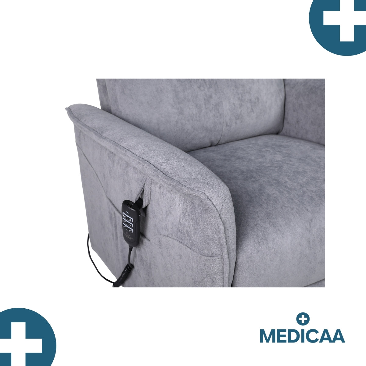 Fauteuil Releveur Premium - 3 Moteurs - Gris Foncé - Modèle Eugène - Tranquille Émile