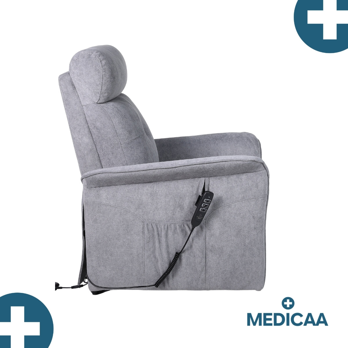 Fauteuil Releveur Premium - 3 Moteurs - Gris Foncé - Modèle Eugène - Tranquille Émile