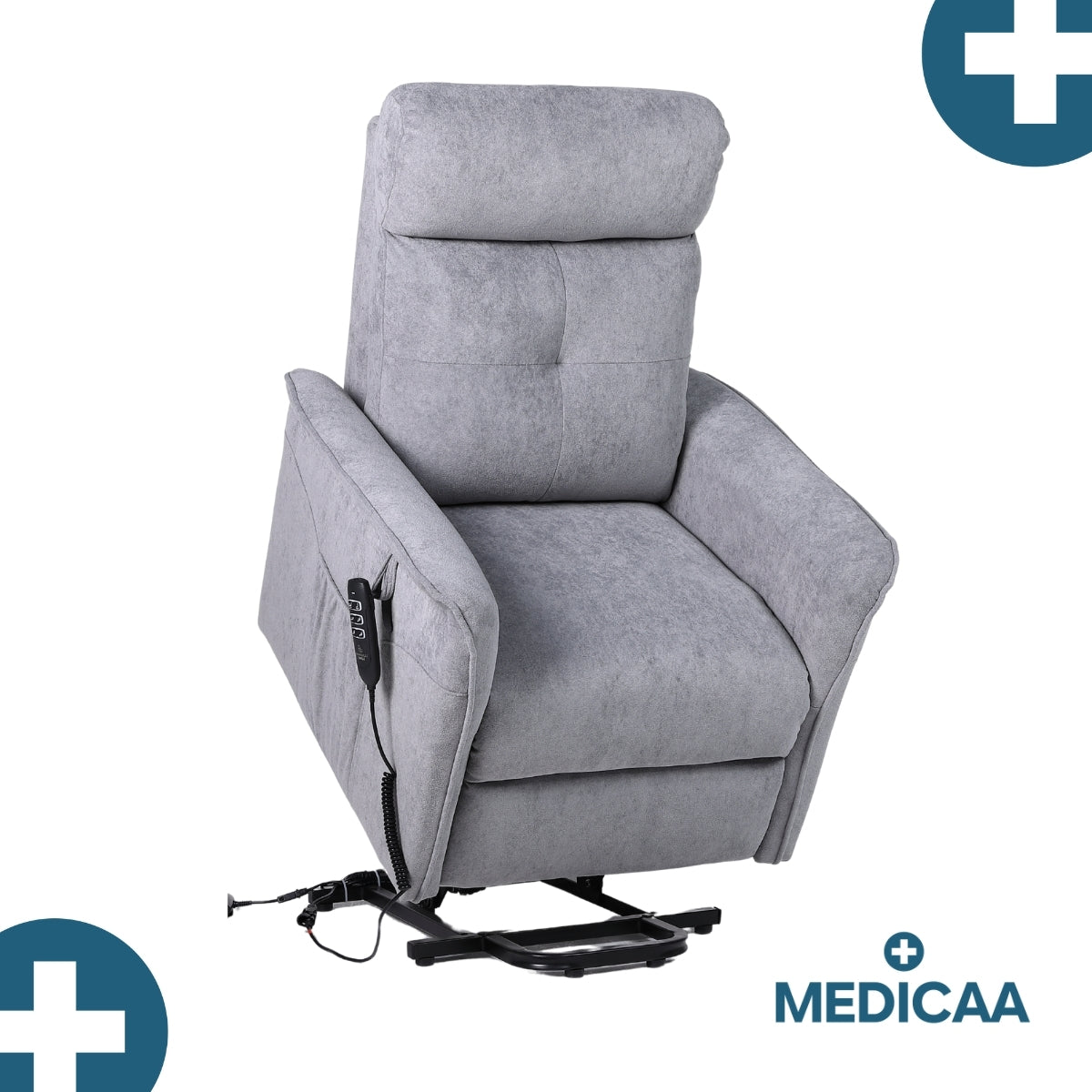 Fauteuil Releveur Premium - 3 Moteurs - Gris Foncé - Modèle Eugène - Tranquille Émile