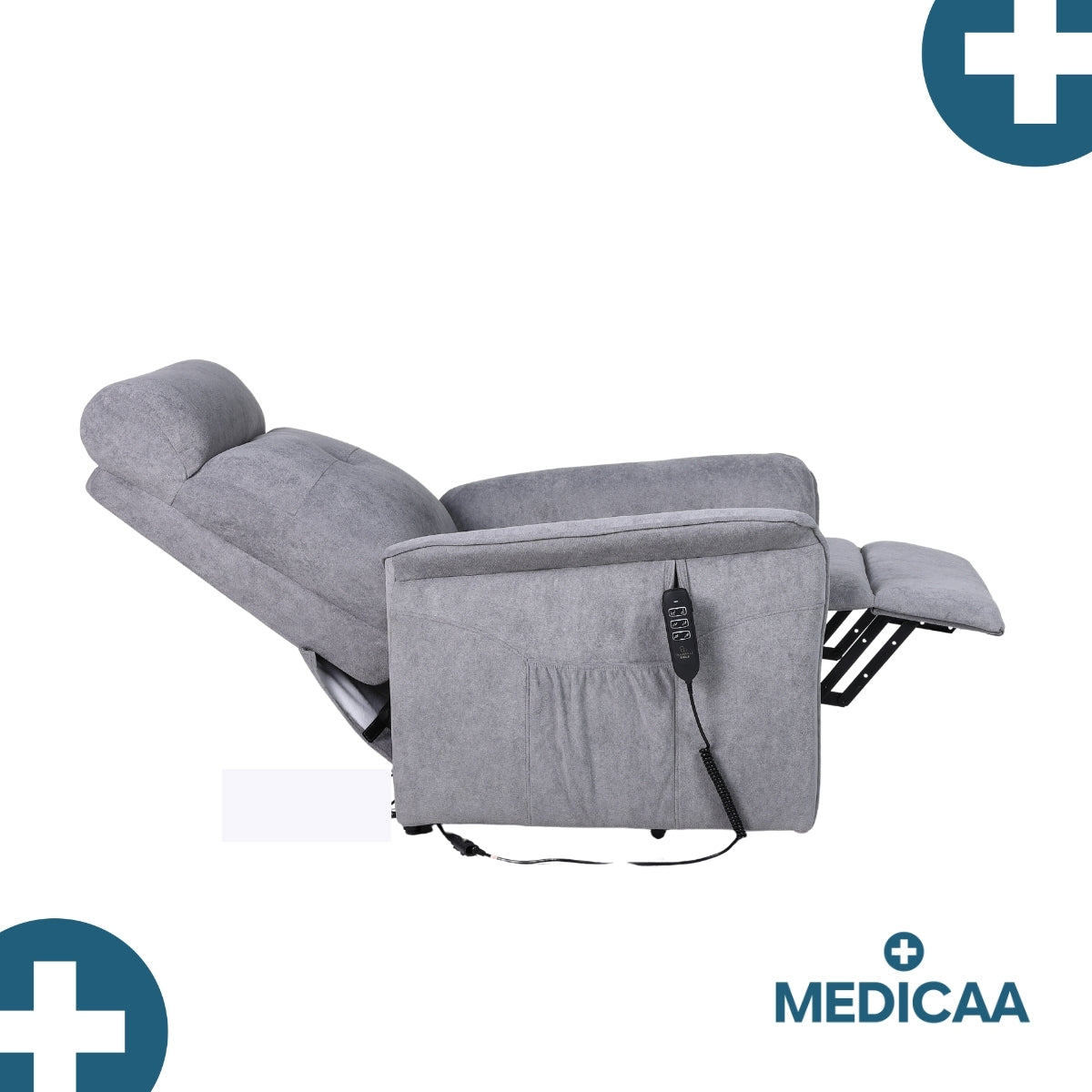 Fauteuil Releveur Premium - 3 Moteurs - Gris Foncé - Modèle Eugène - Tranquille Émile
