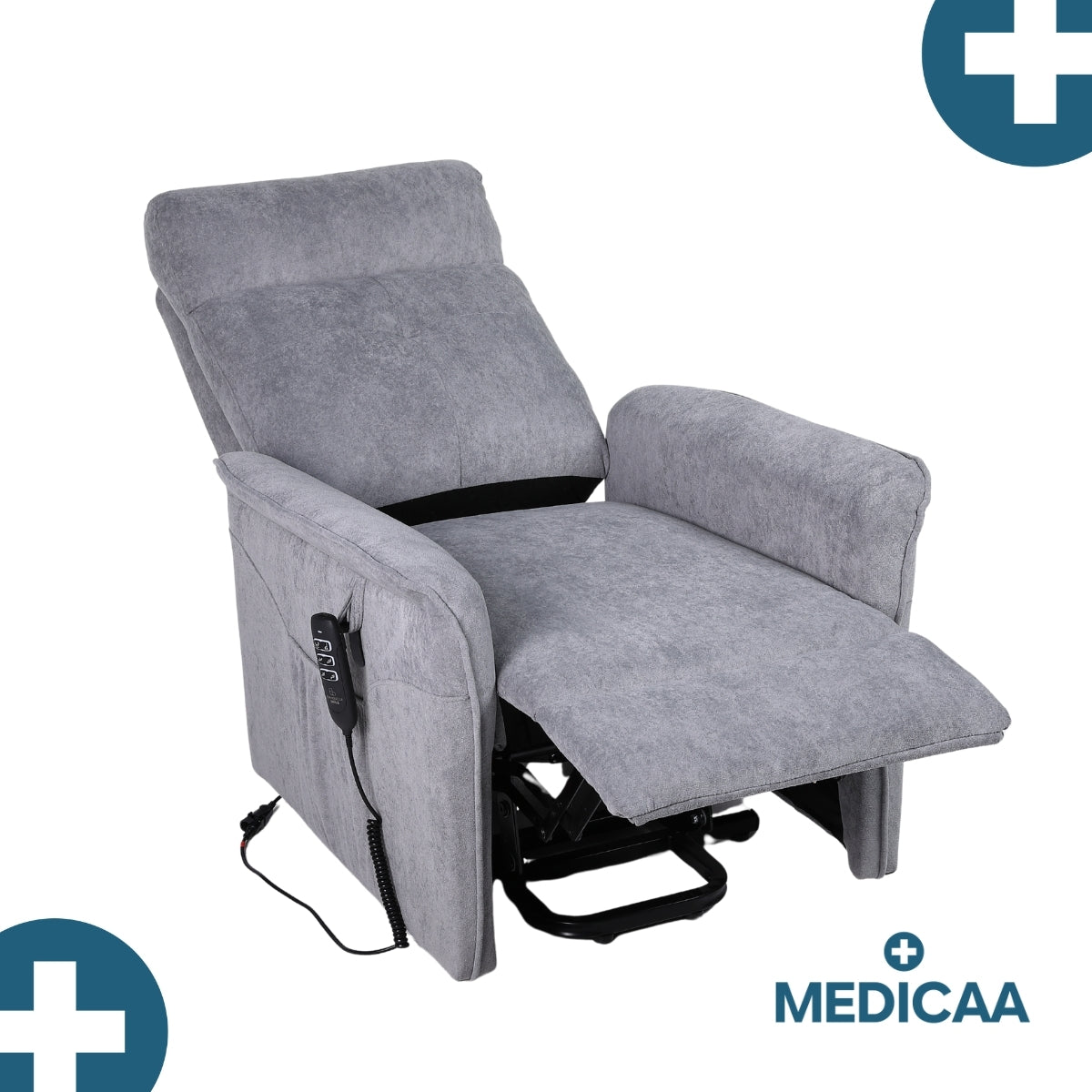 Fauteuil Releveur Premium - 3 Moteurs - Gris Foncé - Modèle Eugène - Tranquille Émile