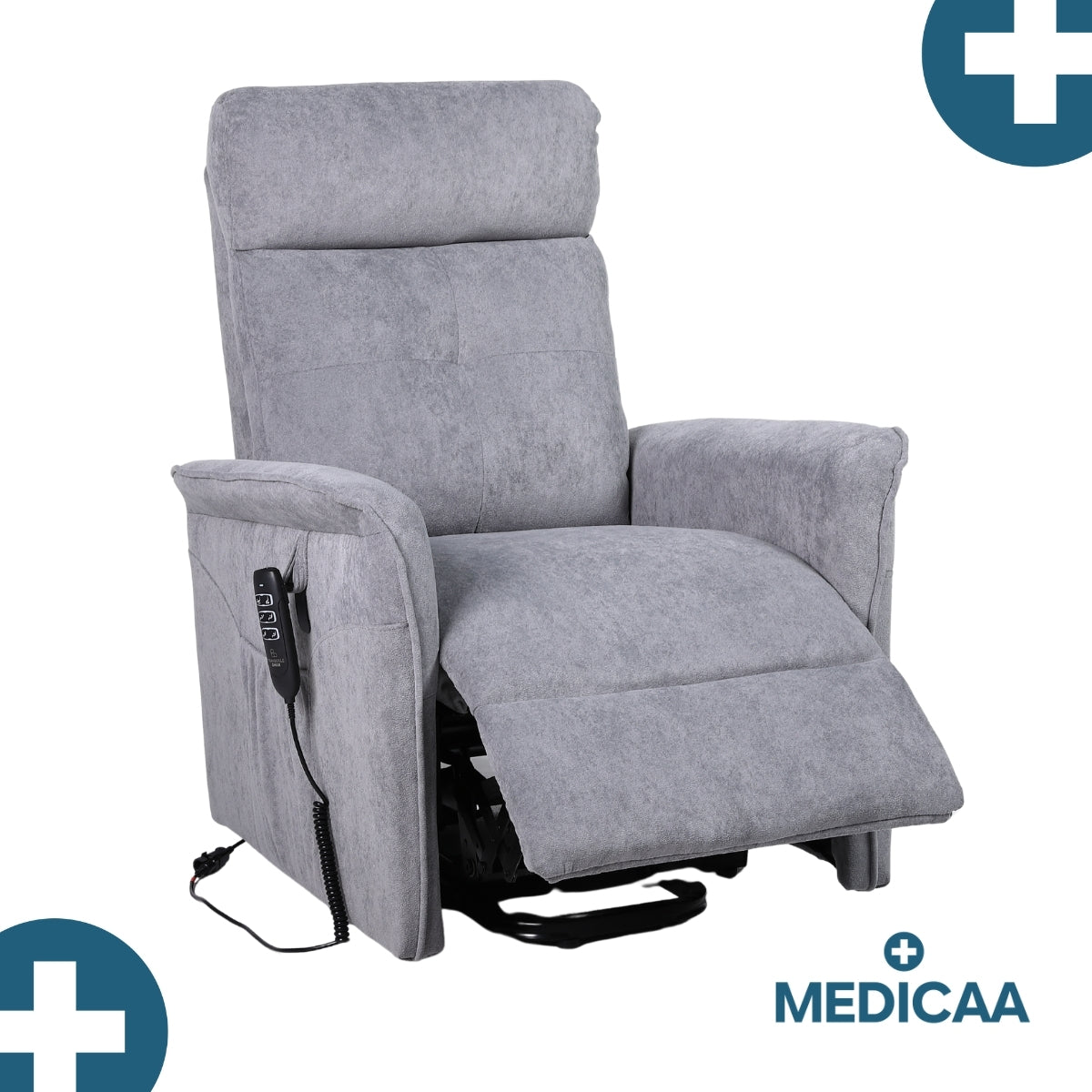 Fauteuil Releveur Premium - 3 Moteurs - Gris Foncé - Modèle Eugène - Tranquille Émile