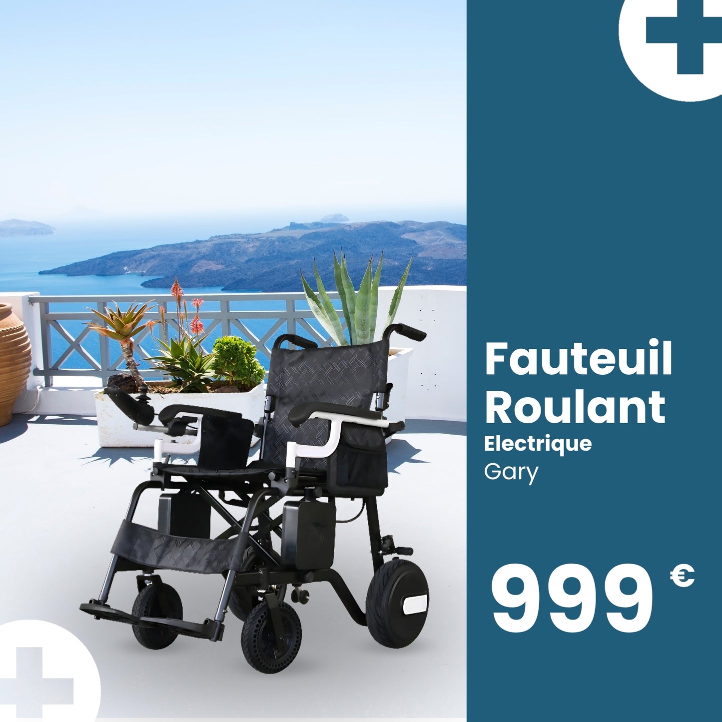 Fauteuil roulant électrique pliant Gary