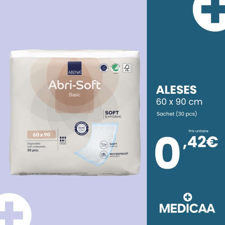 Alèse Jetable Éco - 60 x 90 cm - Protection Lit - Abena