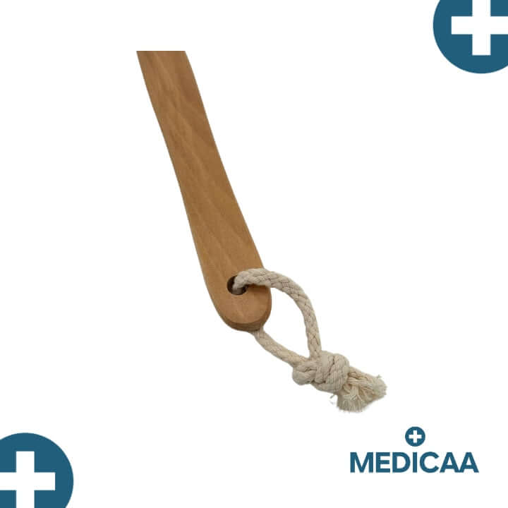 Brosse de Bain Long Manche en Bois 45cm corde