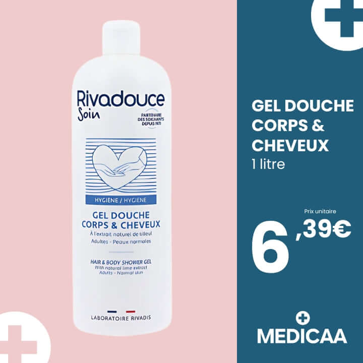 Medicaa gel douche corps et cheveux 1000 ml Rivadouce