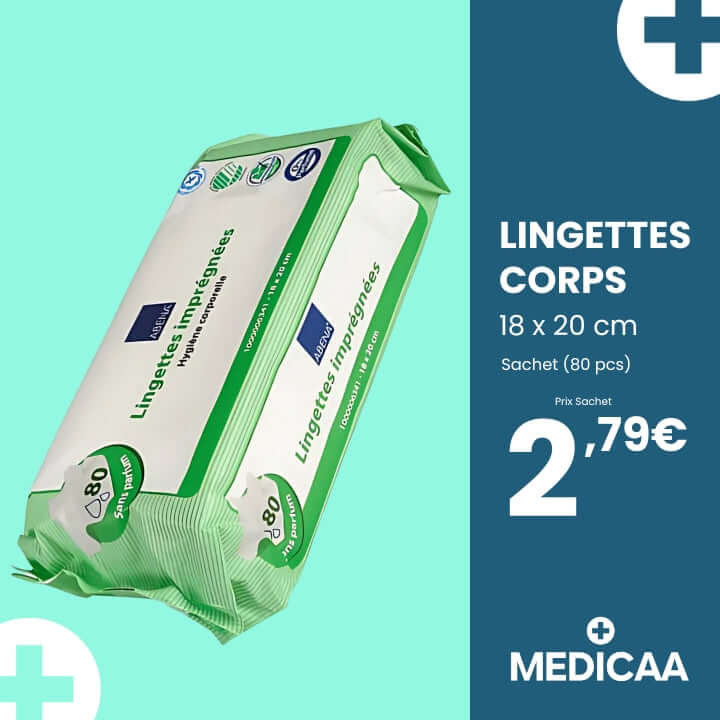 Medicaa lingettes corps incontinence