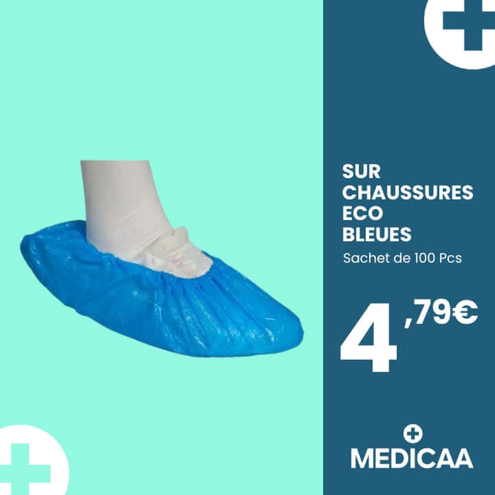Sur Chaussures Eco Bleues - Sachet de 100 pcs - Abena