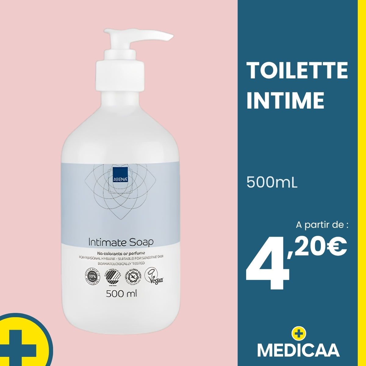 Toilette Intime Non Parfumée 500mL - Abena