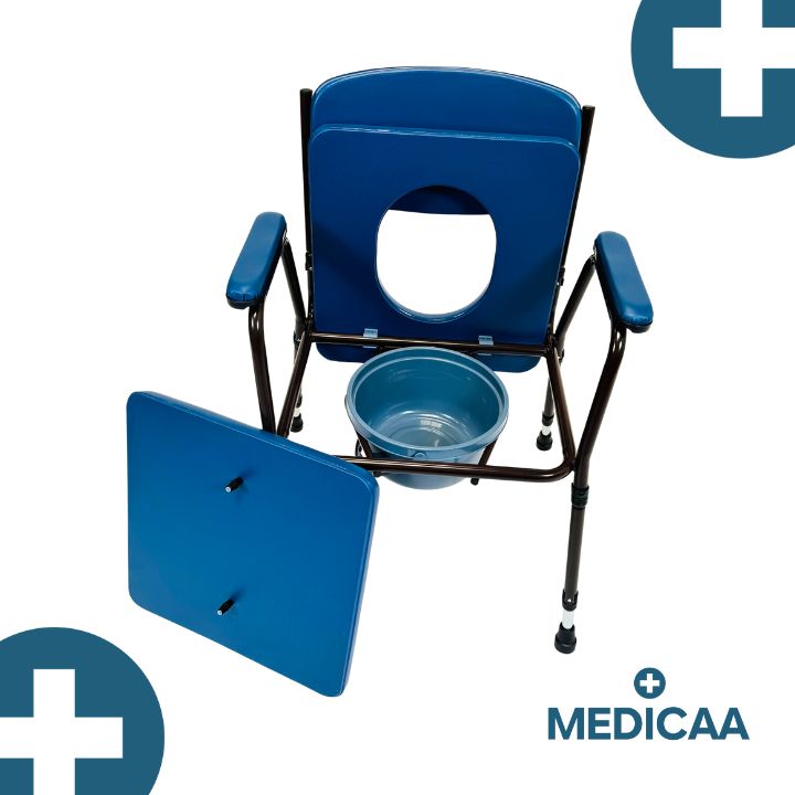 Chaise percée avec pieds réglables en hauteur Erika