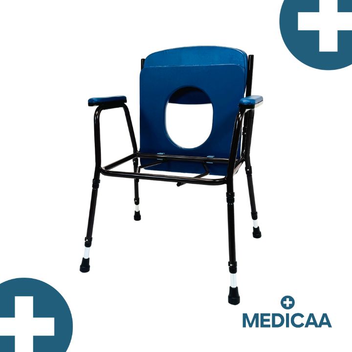 Chaise percée avec pieds réglables en hauteur Erika