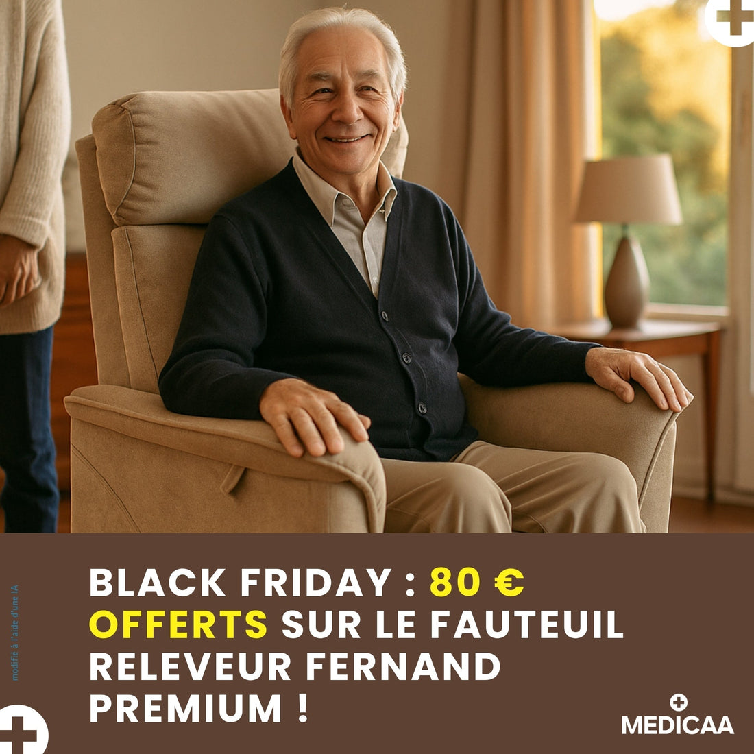 Black friday 80€ offert fauteuil releveur 2 moteurs fernand
