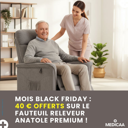 Black friday 40€ offert fauteuil releveur 1 moteur anatole