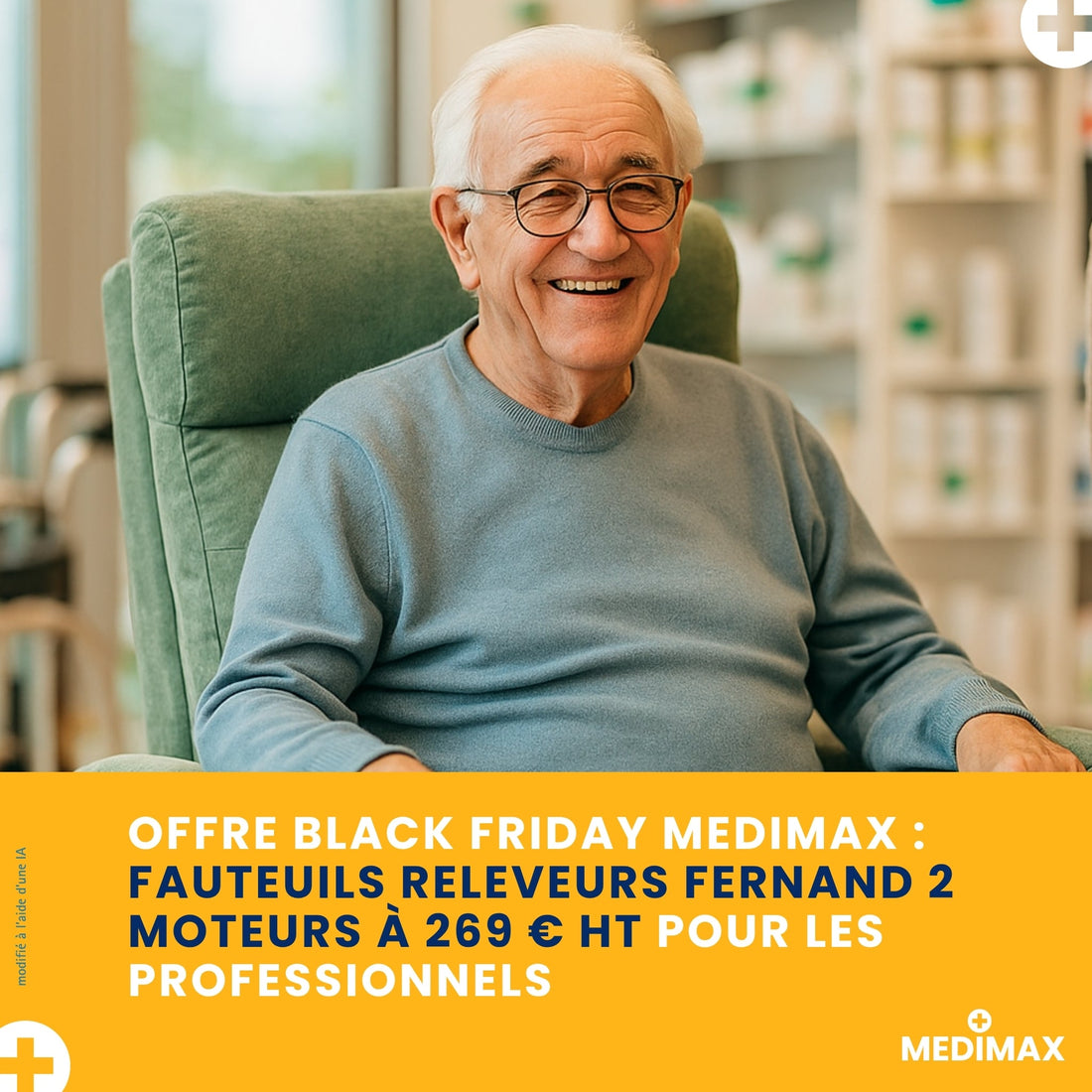 Black Friday B2B : le fauteuil releveur Fernand 2 moteurs à 269 € HT