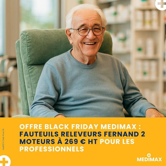 Black Friday B2B : le fauteuil releveur Fernand 2 moteurs à 269 € HT