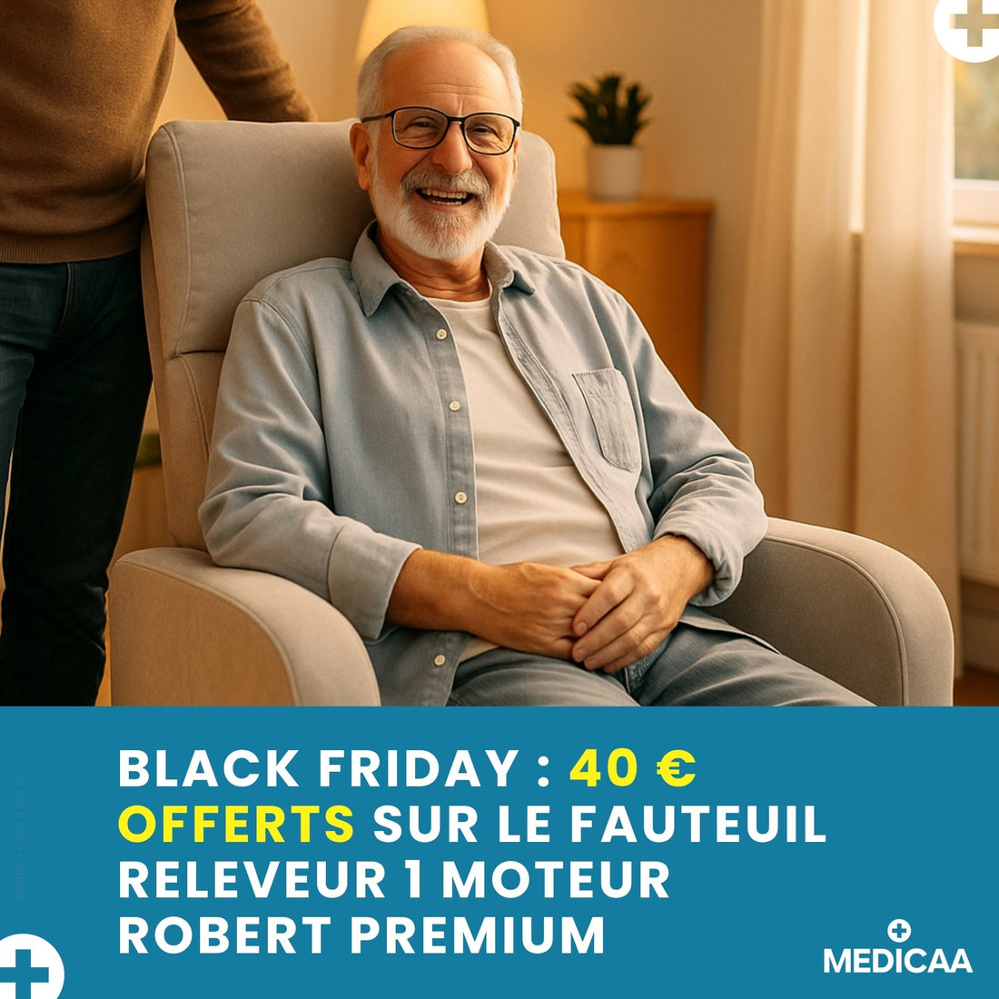 Black friday 40€ offert fauteuil releveur 1 moteur robert