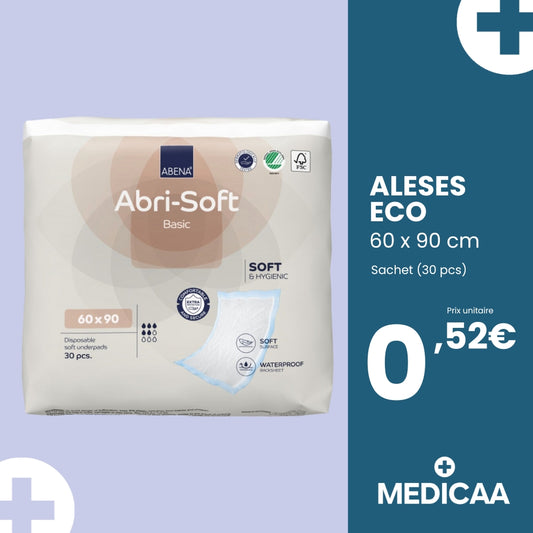 Alèse Jetable Eco - 60 x 90 cm - Protection Lit - Abena