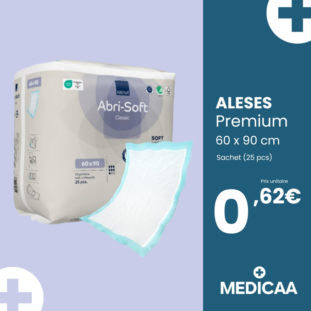 Alese Jetable Premium - 60 x 90 cm - Protection Lit - Abena