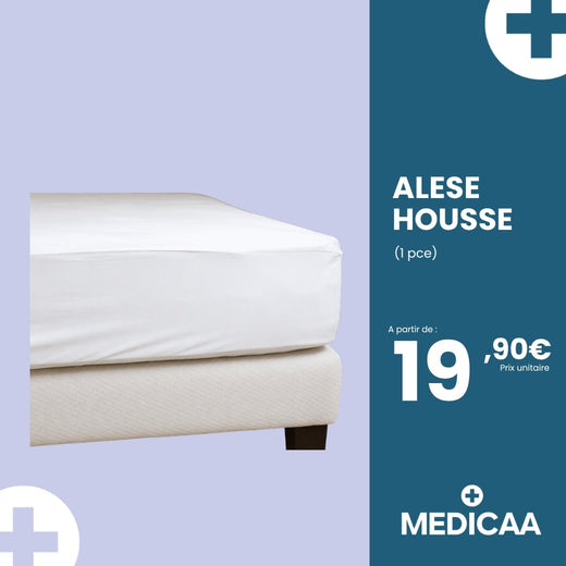 Alèse housse réutilisable blanche