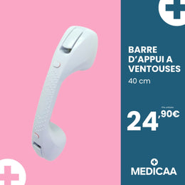 Barre d'Appui a Ventouses 40cm