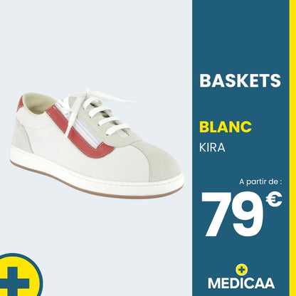 Baskets Confort Kira - Femme - Blanc