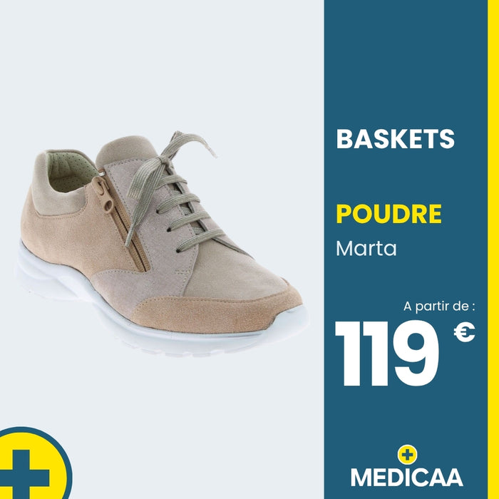 Baskets Confort Marta - Femme - Poudre