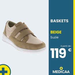 Baskets Confort Suzie - Femme - Beige