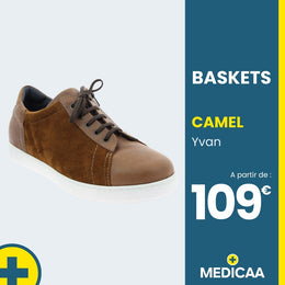 Baskets Orthopédiques Yvan - Homme - Camel