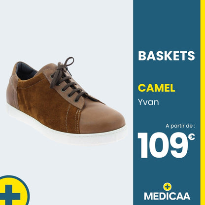 Baskets Orthopédiques Yvan - Homme - Camel